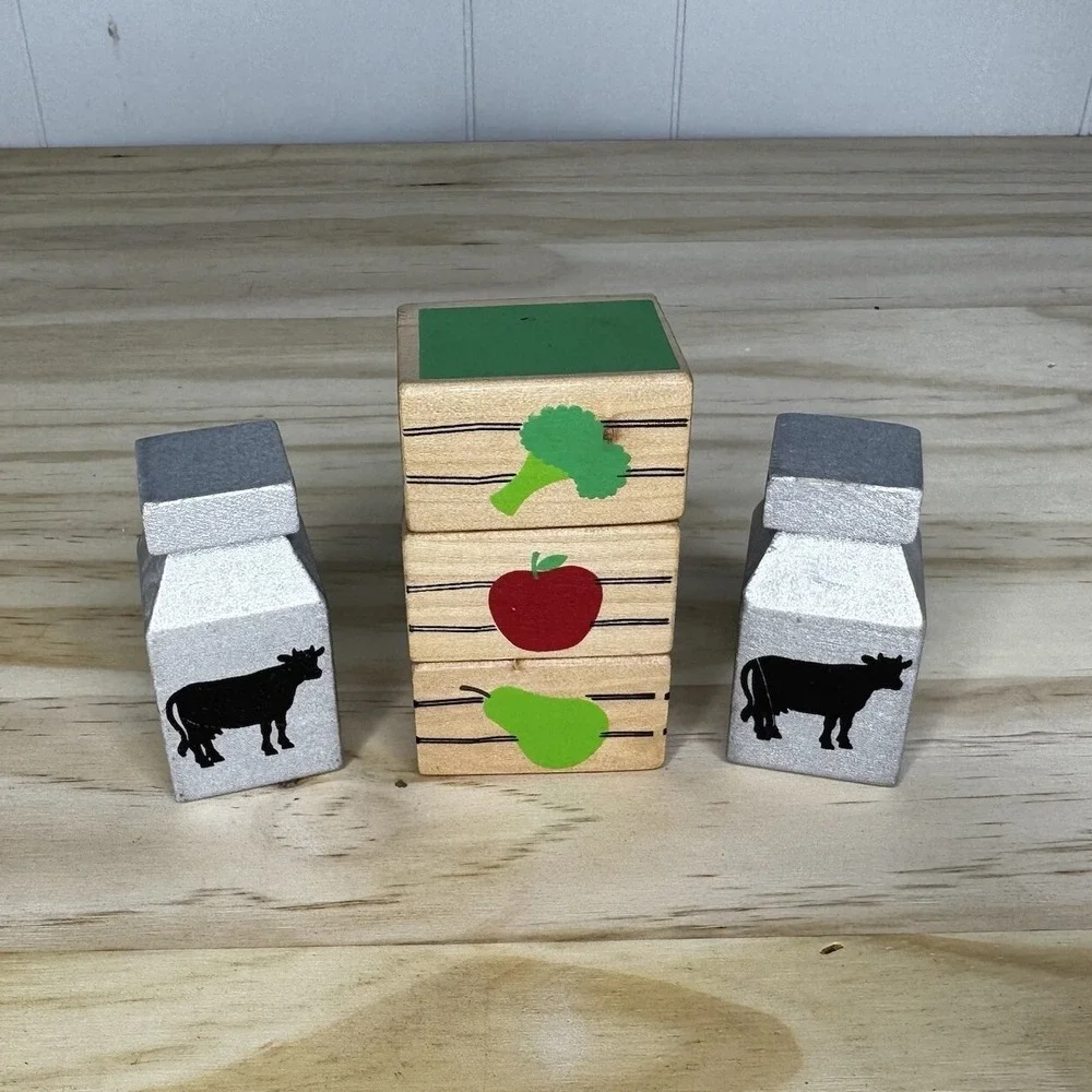 Melissa & Doug Classic Wooden Farm Train Set *5 Replacement Pieces Milk Crates
